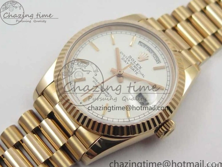 MiroTime 0117 MultiPurpose Day-Date 36 RG 128239 Bp Maker Best Edition White Dial on RG President Bracelet 3139